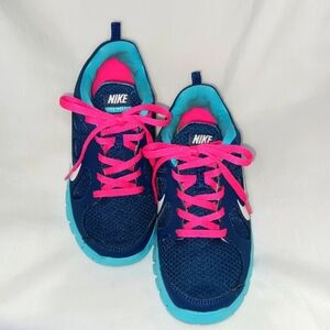 Nike Free 5.0 Kids Blue & Pink Sneakers